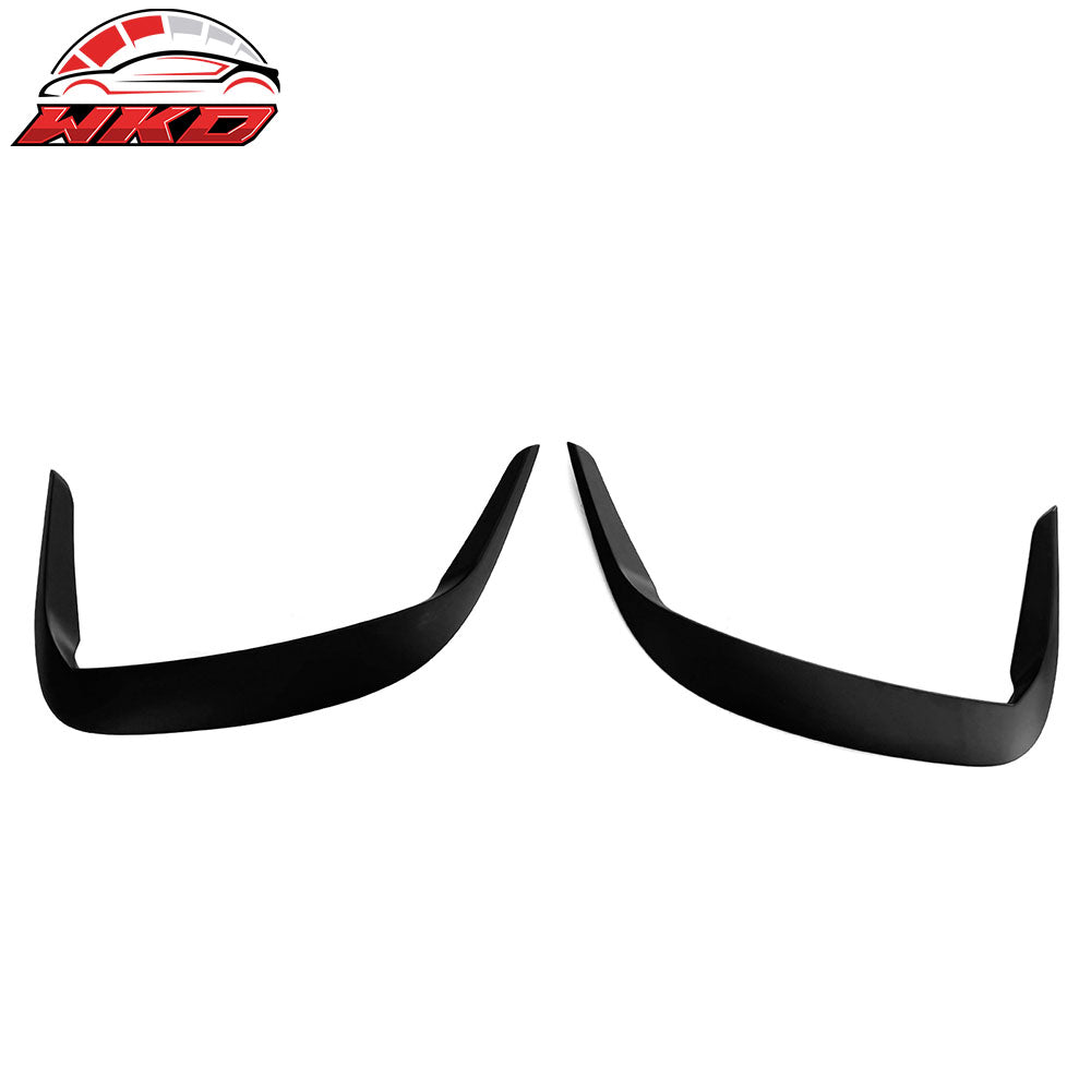 Fits 15-23 Dodge Charger IKON2 Style Front Side Fin Vents Cover Matte Black ABS