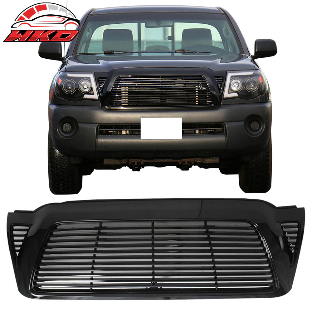 Fits 05-11 Toyota Tacoma Horizontal Style Front Upper Bumper Hood Grill Grille