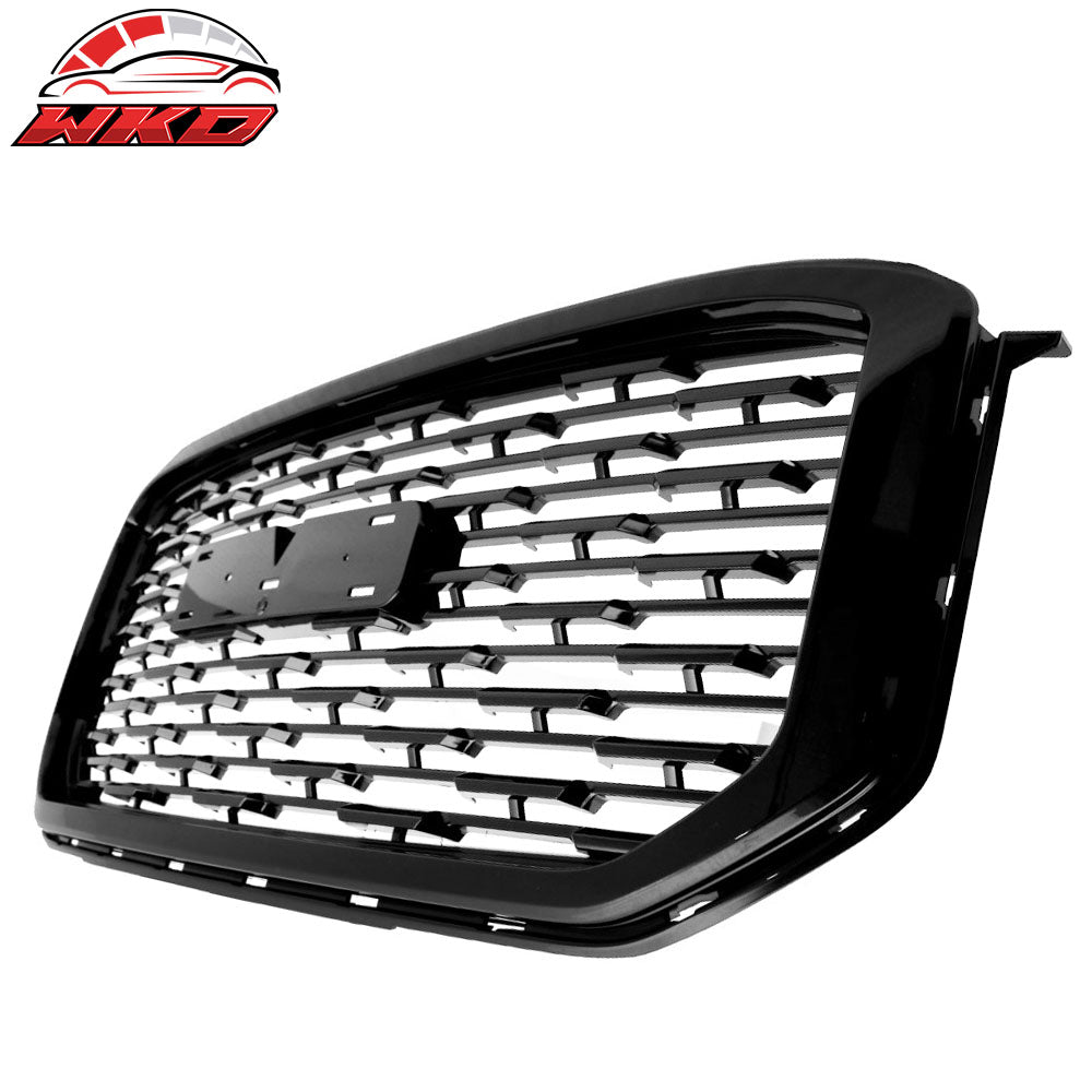 Fits 15-20 GMC Yukon Denali Style Front Upper Grille Replacement Unpainted ABS