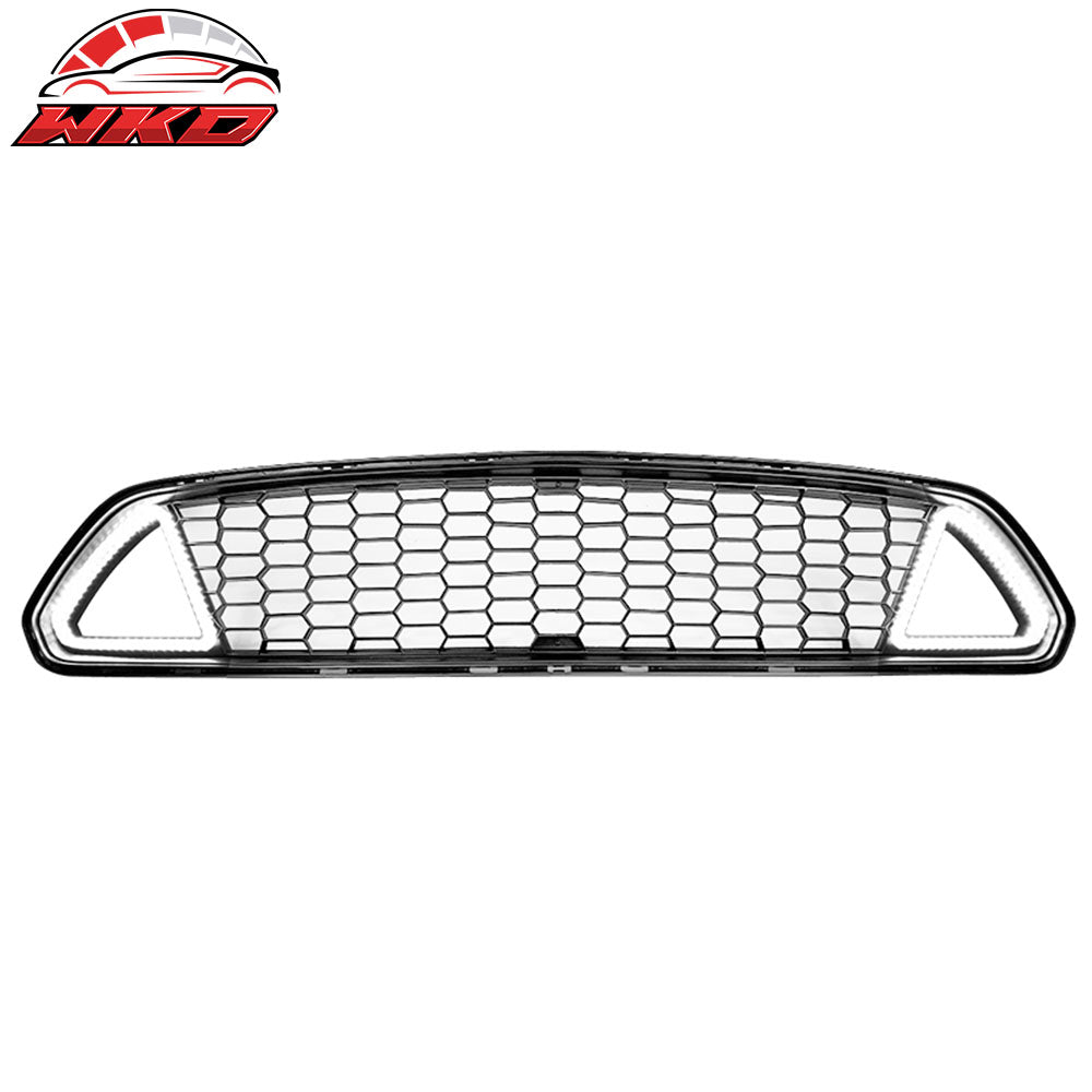 15-17 Ford Mustang IKON Style Unpainted Front Upper Mesh Grille W/ LED | Wholesale