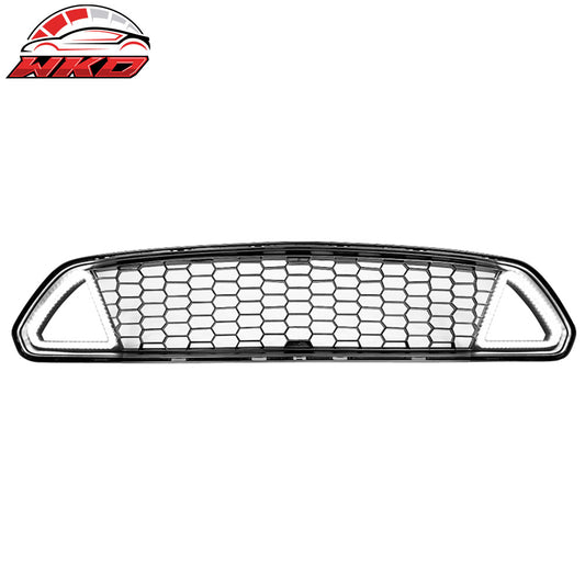15-17 Ford Mustang IKON Style Unpainted Front Upper Mesh Grille W/ LED | Wholesale