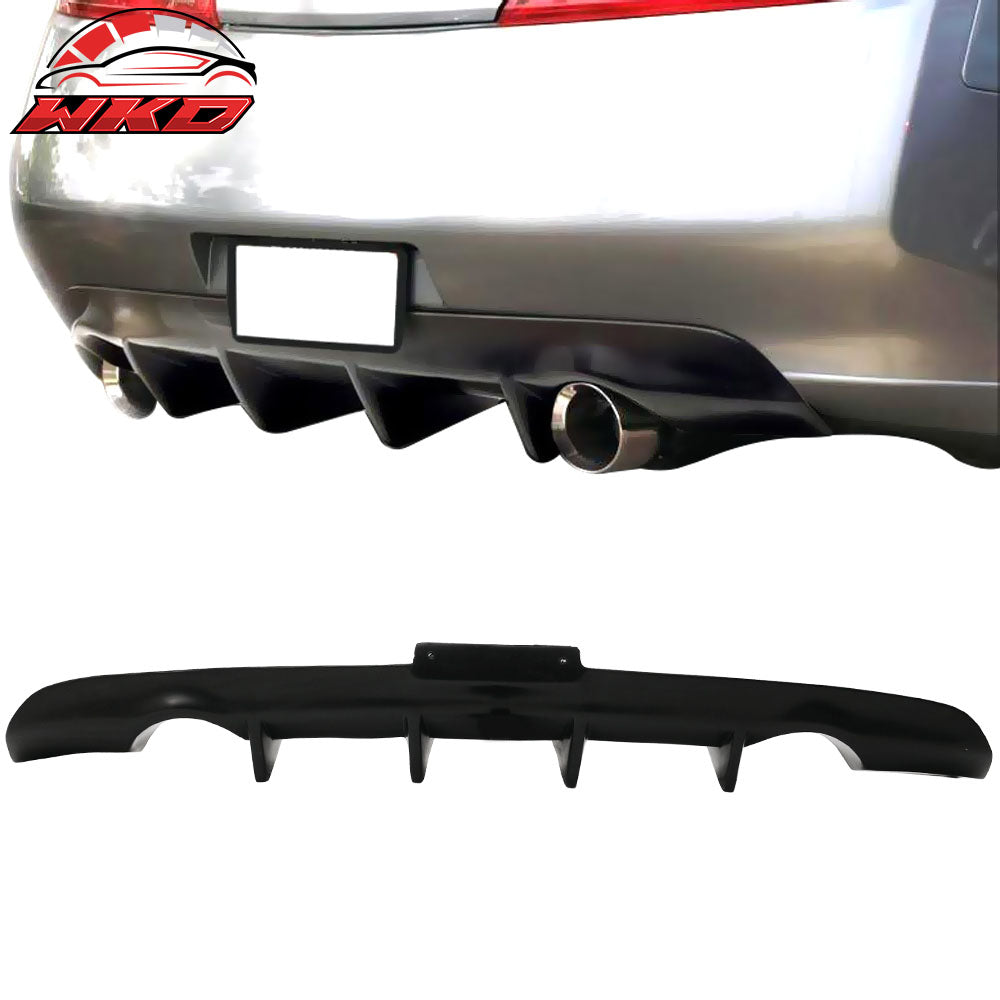 Fits 03-07 Infiniti G35 Coupe Ikon Aero 4Fin Rear Bumper Valance Add-On Diffuser