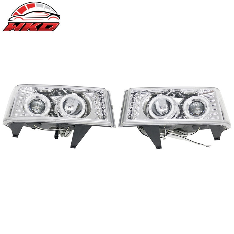 Wholesale 04-12 GMC Canyon& Chevy Colorado Chrome Front Bumper Head Lights Lamps Pair