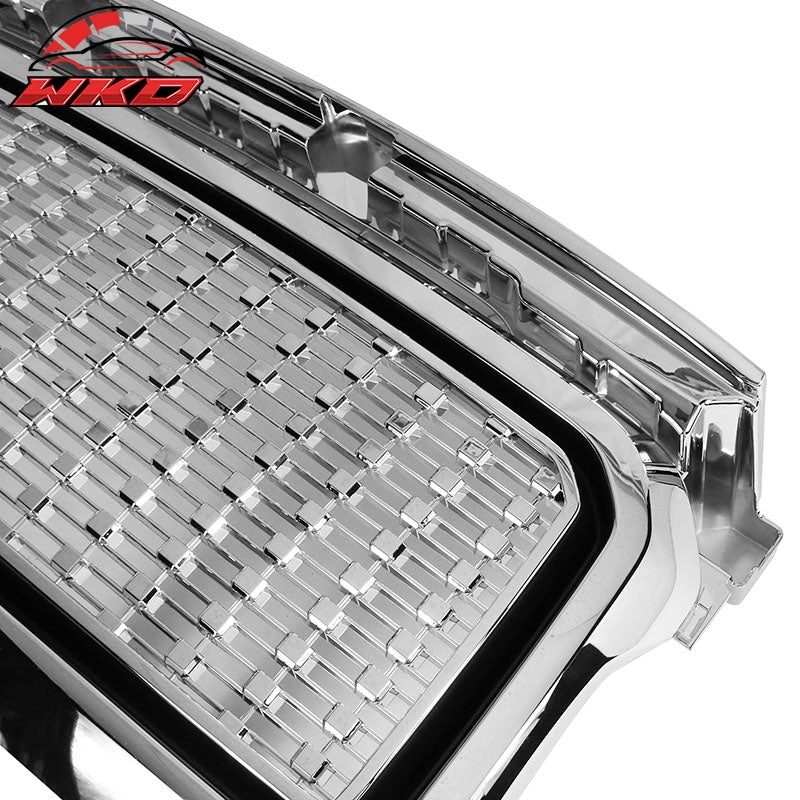 Fits 15-20 GMC Canyon Denali Style Front Bumper Hood Grille Replacement - Chrome