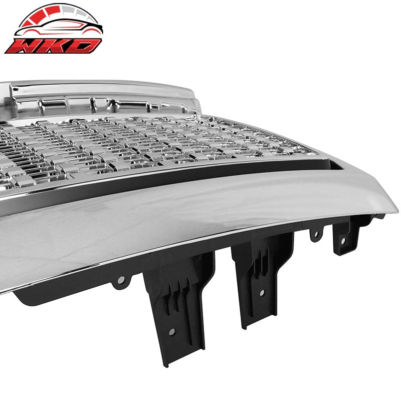 Fits 15-20 GMC Canyon Denali Style Front Bumper Hood Grille Replacement - Chrome