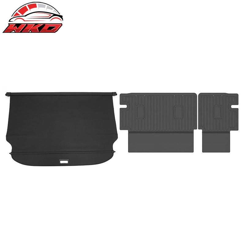 Wholesale 24-26 GMC Hummer EV SUV Carbon Fiber Texture Cargo Cover + TPE Backrest Mat