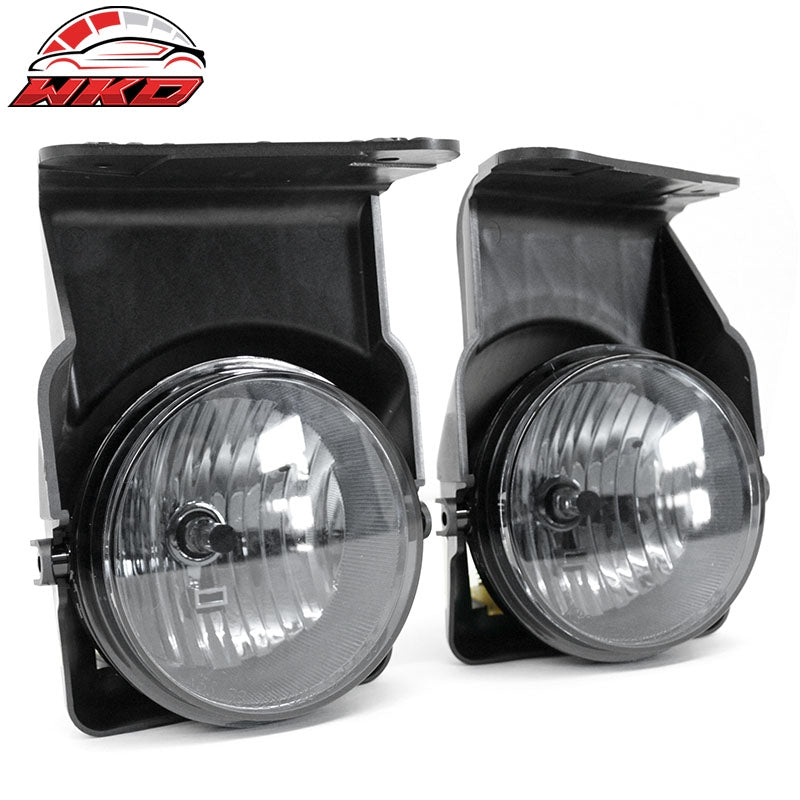 Fits 03-06 GMC Sierra & 07 Classic Front Bumper Fog Lights Lamps Smoke Lens