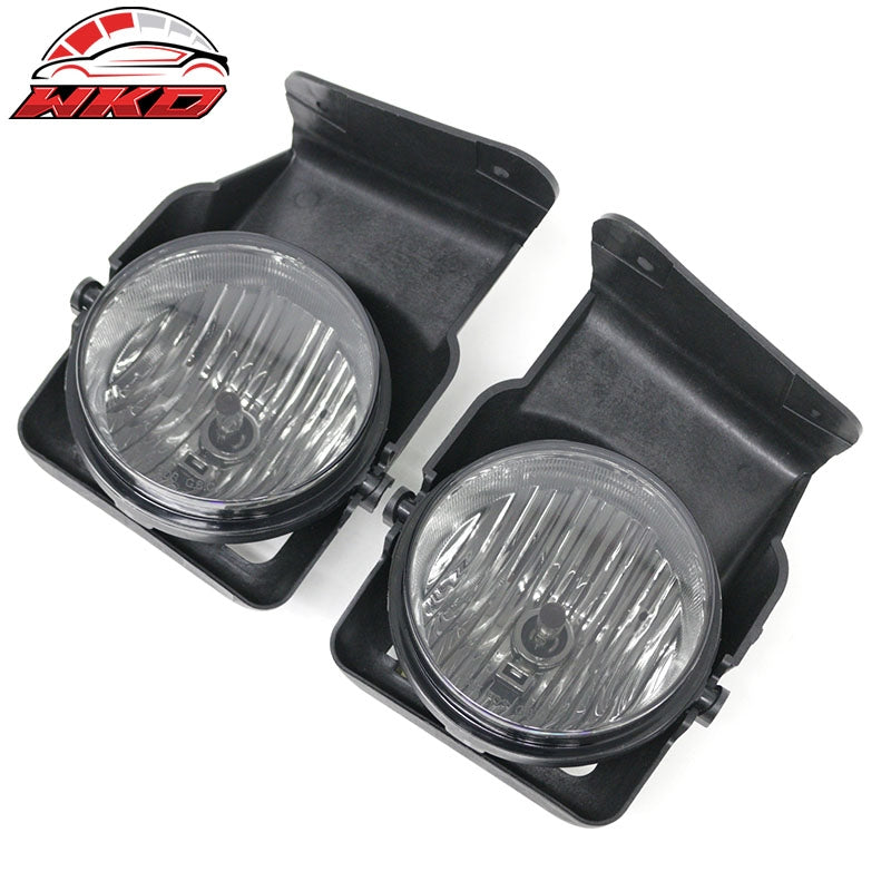 Fits 05-06 GMC Sierra 1500/2500 HD/3500 Fog Lights Smoke Lens Left Right Lamps