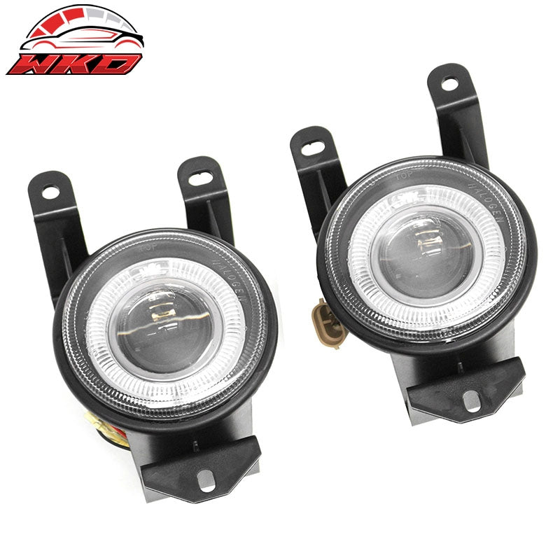 Fits 99-06 GMC Sierra 1500 C3/Denali Fog Lights Black Housing Clear Lens Pair
