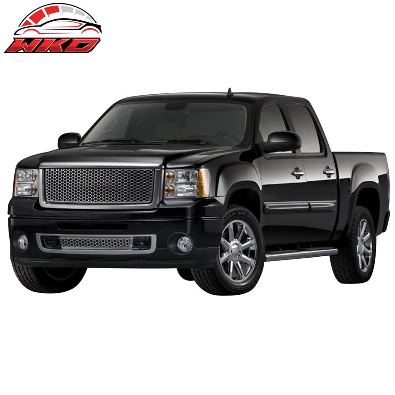 Fits 07-13 GMC Sierra 1500 Denali Chrome Front Bumper Lower Grille Grill ABS