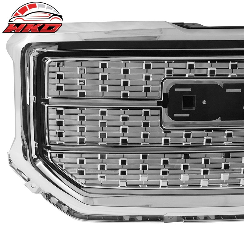 Fits 16-18 GMC Sierra 1500 Denali Style Front Upper Bumper Grille