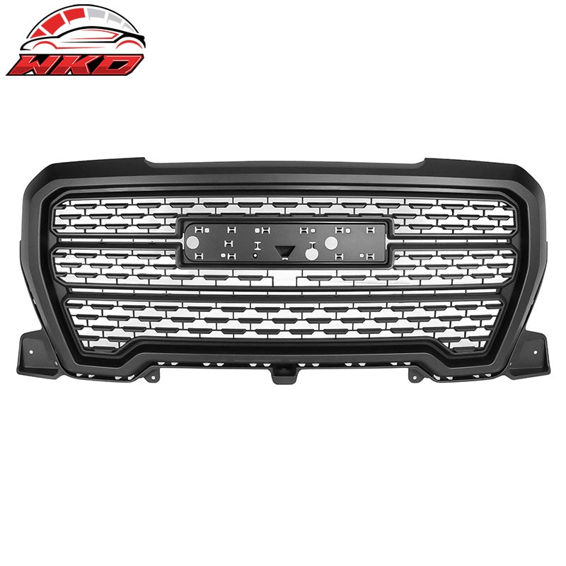 Fit 19-22 GMC Sierra 1500 Denali Style Front Upper Hood Grille Grill Matte Black