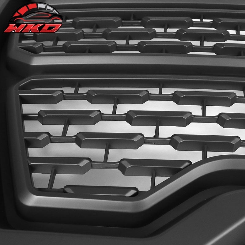 Fit 19-22 GMC Sierra 1500 Denali Style Front Upper Hood Grille Grill Matte Black