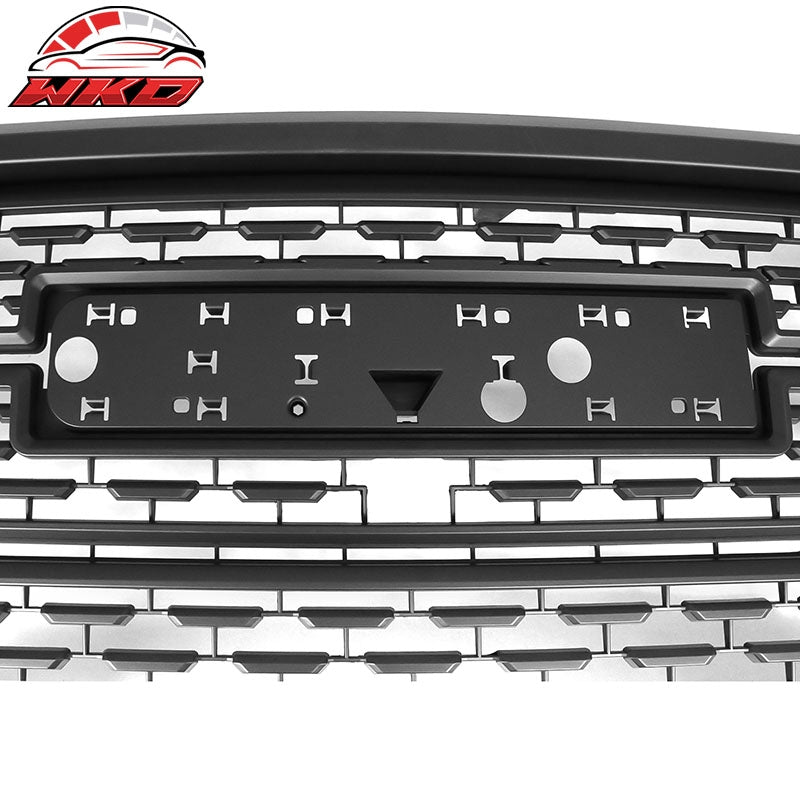 Fit 19-22 GMC Sierra 1500 Denali Style Front Upper Hood Grille Grill Matte Black