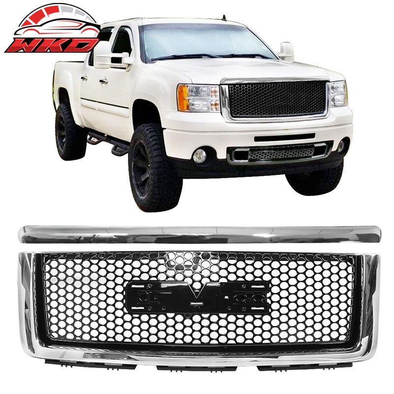 Wholesale 07-13 GMC Sierra 1500 Denali Front Hood Molding Upper Grille Gloss Black