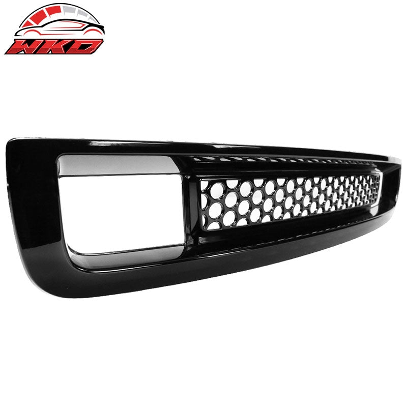 Fits 07-13 GMC Sierra 1500 Denali Front Bumper Lower Grille Grill Gloss Black