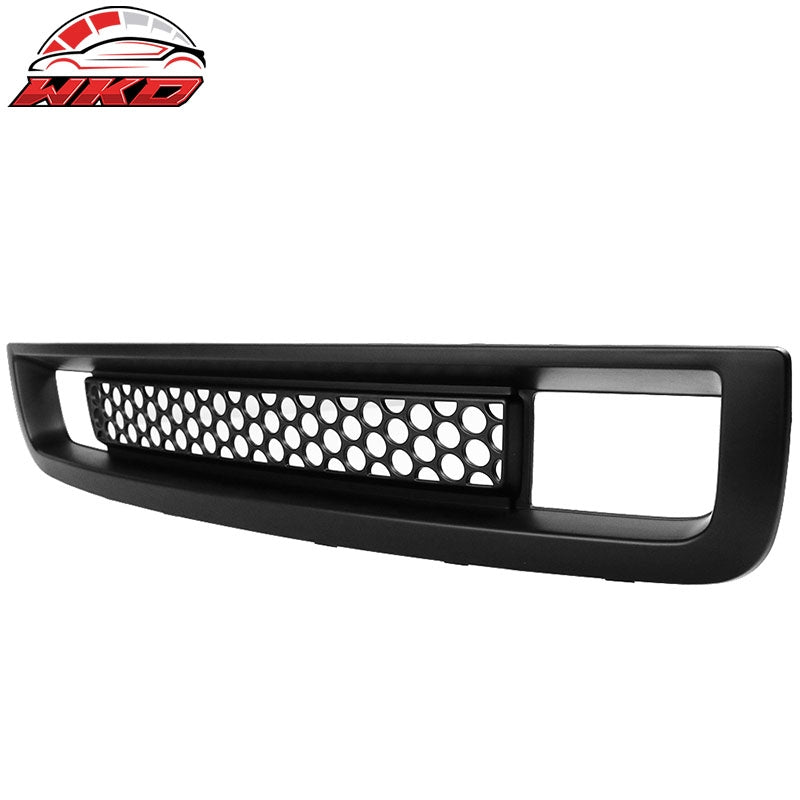 Fits 07-13 GMC Sierra 1500 Denali Front Bumper Lower Grille Grill Matte Black
