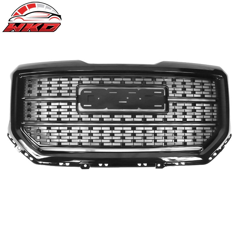 Fits 16-18 GMC Sierra 1500 Denali Style Front Grille Bumper Hood Grill Unpainted