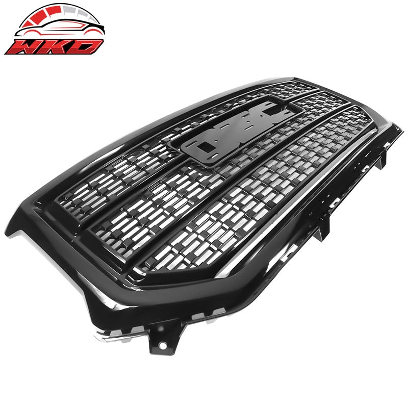 Fits 16-18 GMC Sierra 1500 Denali Style Front Grille Bumper Hood Grill Unpainted