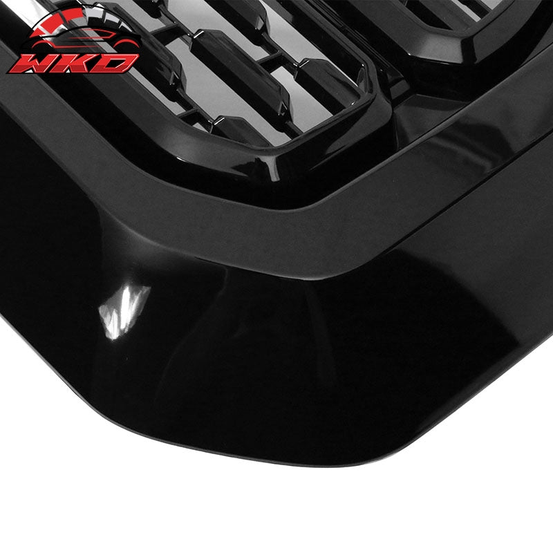 Fits 19-22 GMC Sierra 1500 Denali Style Upper Hood Grille Gloss Black