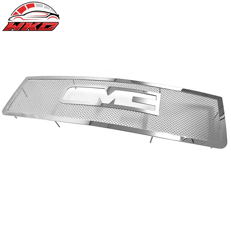 Fits 2007-2013 GMC Sierra 1500 Front Grille Chrome Stainless Steel Mesh Style