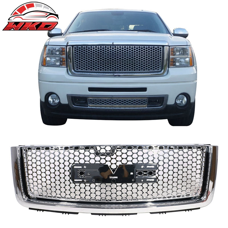 Wholesale 07-13 GMC Sierra 1500 Front Upper Grille Guard Mesh Hood Grill Cover Chrome
