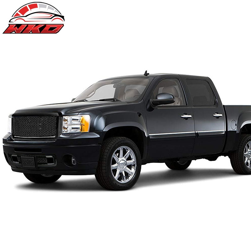 Fits 07-13 GMC Sierra 1500 Front Hood Grille Molding Matte Black