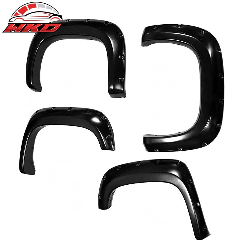 For 2011-2014 GMC Sierra 2500 3500 HD 78.7"/97.6" Pocket Rivet ABS Fender Flares