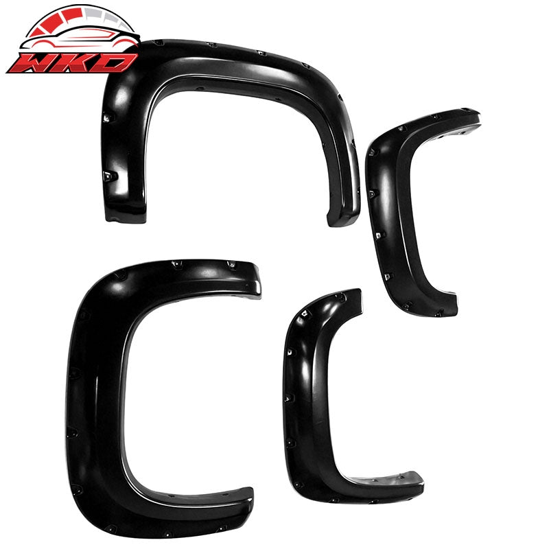 For 2011-2014 GMC Sierra 2500 3500 HD 78.7"/97.6" Pocket Rivet ABS Fender Flares