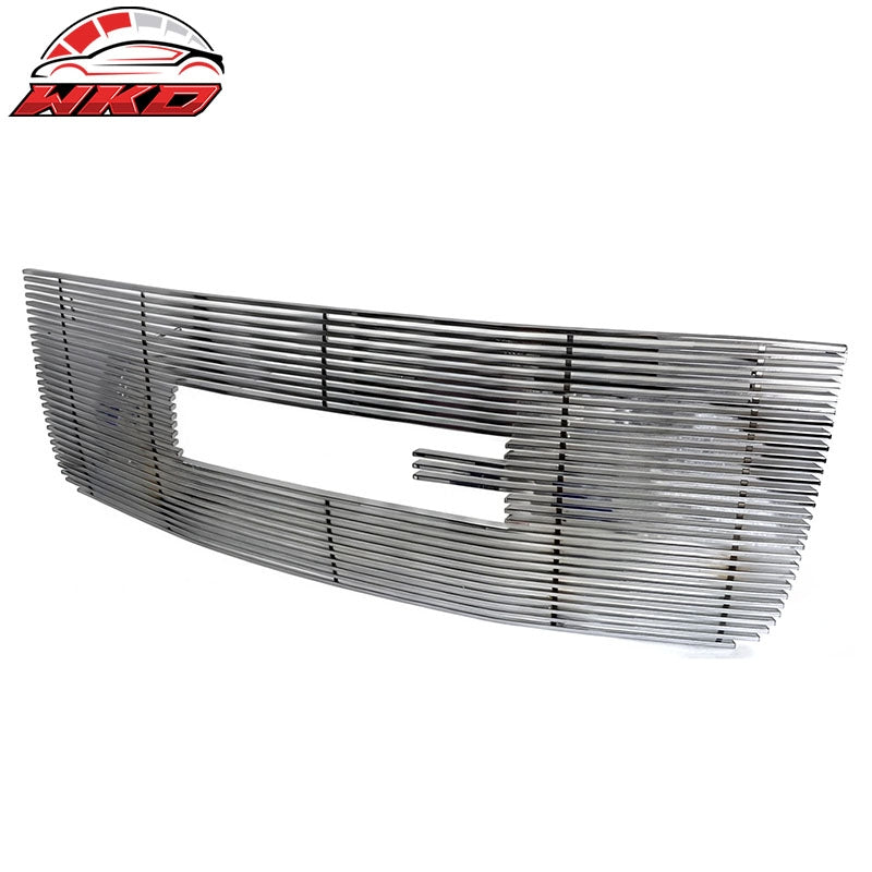 Fits 2007-2013 GMC Sierra 2500/3500 HD Front Upper Billet Grille Insert Chrome