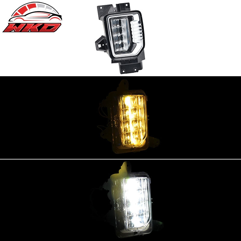 Fits 20-23 GMC Sierra 2500HD/3500HD Fog Lights Daytime Running Bumper LED Lamps