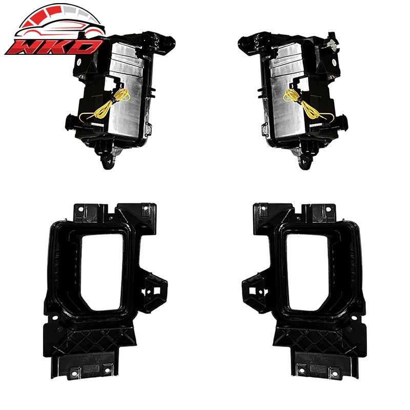 Fits 20-23 GMC Sierra 2500HD/3500HD Fog Lights Daytime Running Bumper LED Lamps