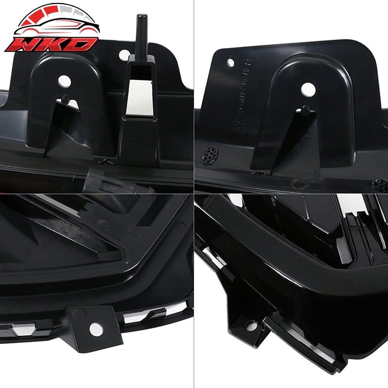 Fits 16-19 GMC Sierra 1500 Gloss Black Front Bumper Hood Grille Mesh ABS Guard