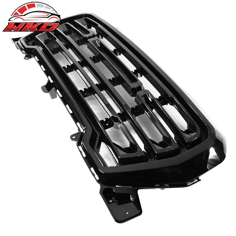Fits 19-22 GMC Sierra 1500 Front Bumper Hood Grille Gloss Black