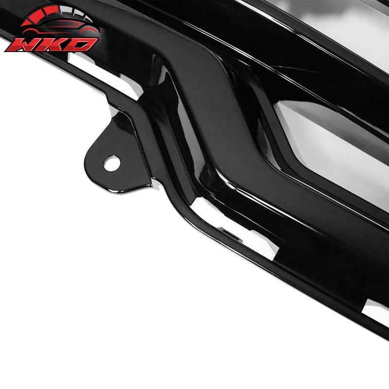 Fits 19-22 GMC Sierra 1500 Front Bumper Hood Grille Gloss Black