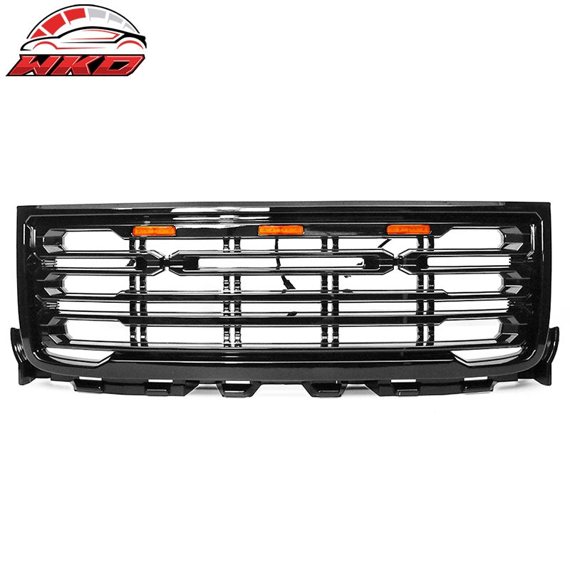 Wholesale 11-14 GMC Sierra 2500 3500 Front Bumper Hood Grille Gloss Black