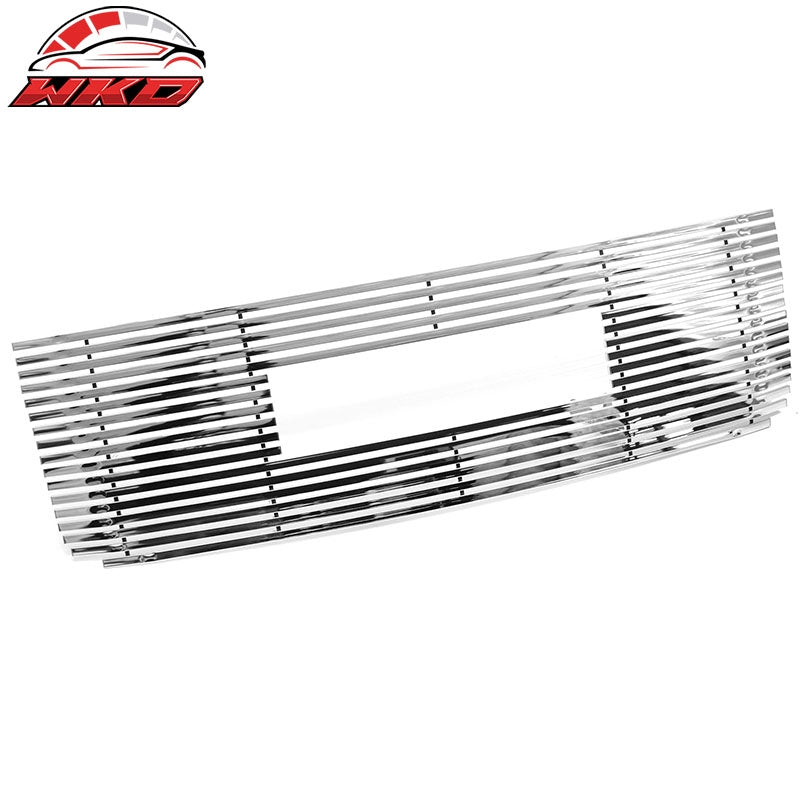 Fits 2007-2010 GMC Sierra Front Grille Chrome Stainless Steel Billet + Logo Cut