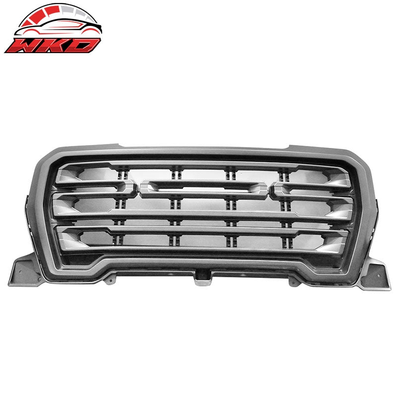 Fits 19-22 GMC Sierra 1500 Front Bumper Hood Upper Grille Grill Matte Black
