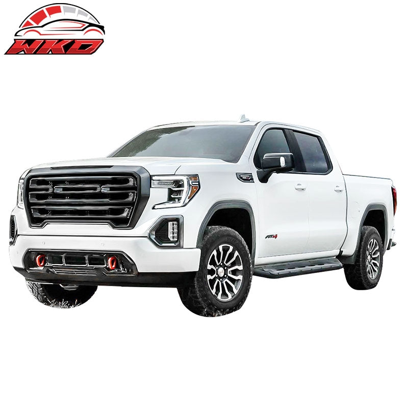 Fits 19-22 GMC Sierra 1500 Front Bumper Hood Upper Grille Grill Matte Black