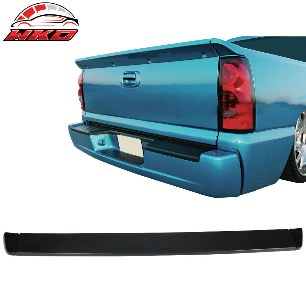 Fits 07-14 GMC Sierra SS Unpainted PU Rear Trunk Tailgate Spoiler Wing 3Pc Set