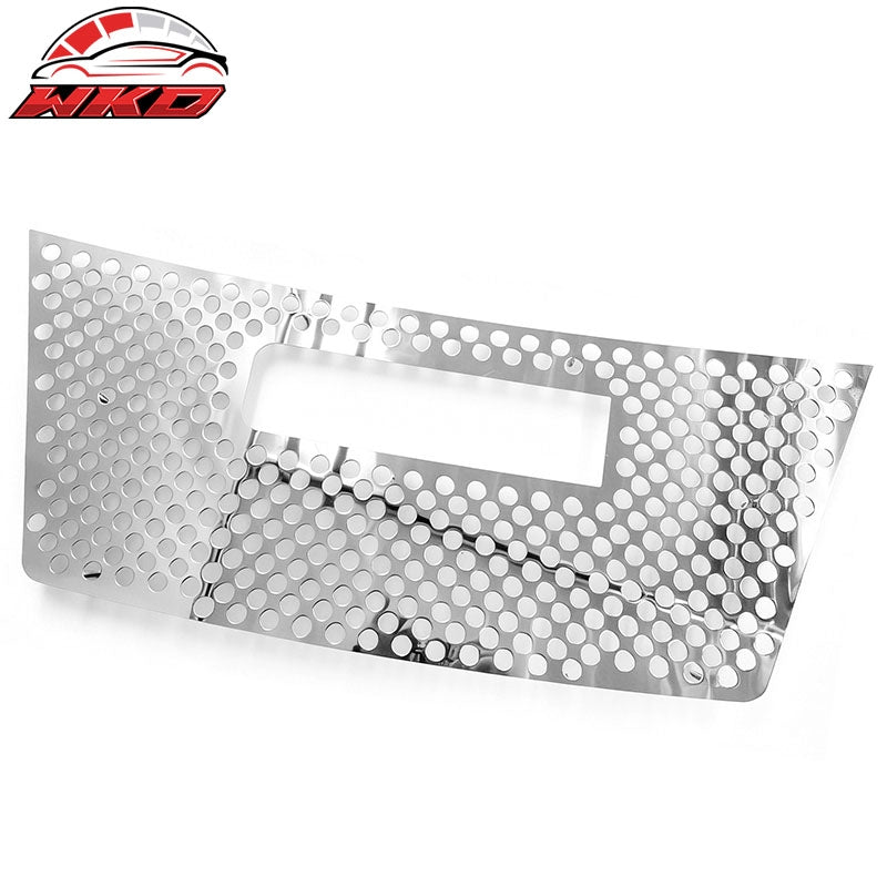 Fits 2010-2015 GMC Terrain Round Punch Style Front Upper Grille Insert Chrome