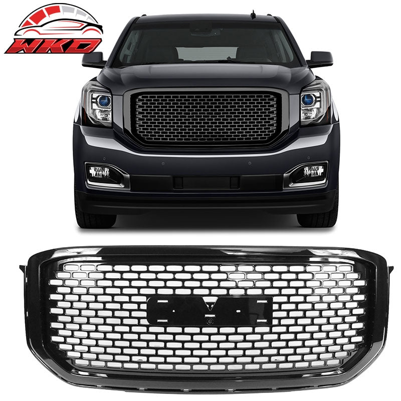 Wholesale 15-20 GMC Yukon Denali Style Front Upper Grille Replacement Gloss Black ABS