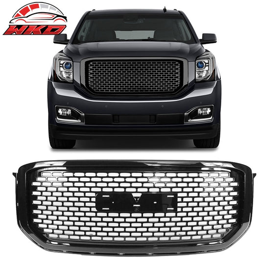 Wholesale 15-20 GMC Yukon Denali Style Front Upper Grille Replacement Gloss Black ABS