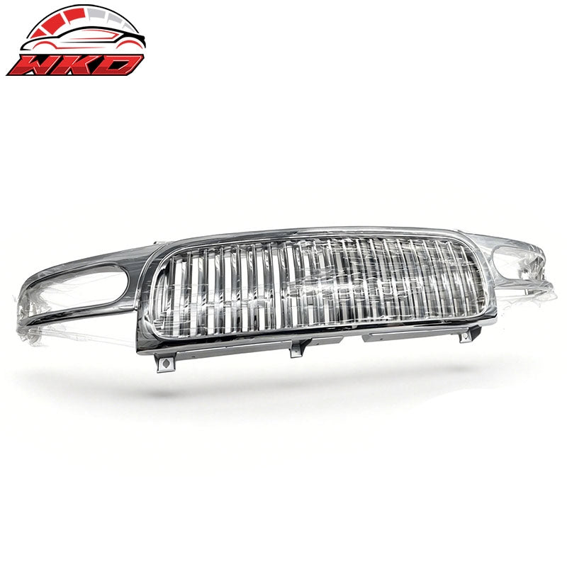 Fits 00-06 GMC Yukon Denali Vertical Bar Style Front Bumper Grille Chrome ABS