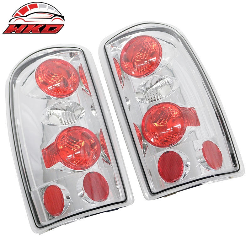 Fits 00-06 GMC Yukon XL 1500/2500 Tail Lights Rear Brake Lamps Chrome Housing