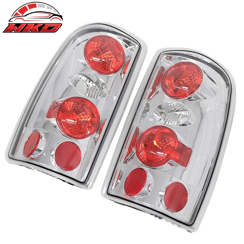 Fits 00-06 GMC Yukon XL 1500/2500 Tail Lights Rear Brake Lamps Chrome Housing