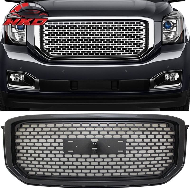 Wholesale 15-20 GMC Yukon XL Denali Front Upper Bumper Hood Grille Grill Black ABS
