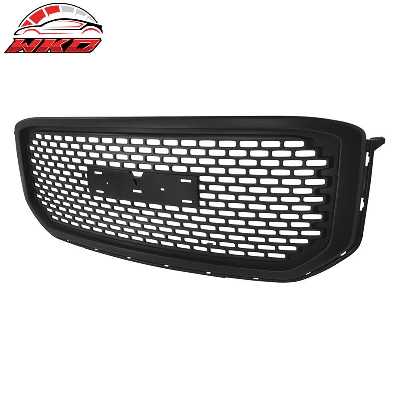Fits 15-20 GMC Yukon XL Denali Front Upper Bumper Hood Grille Grill Black ABS