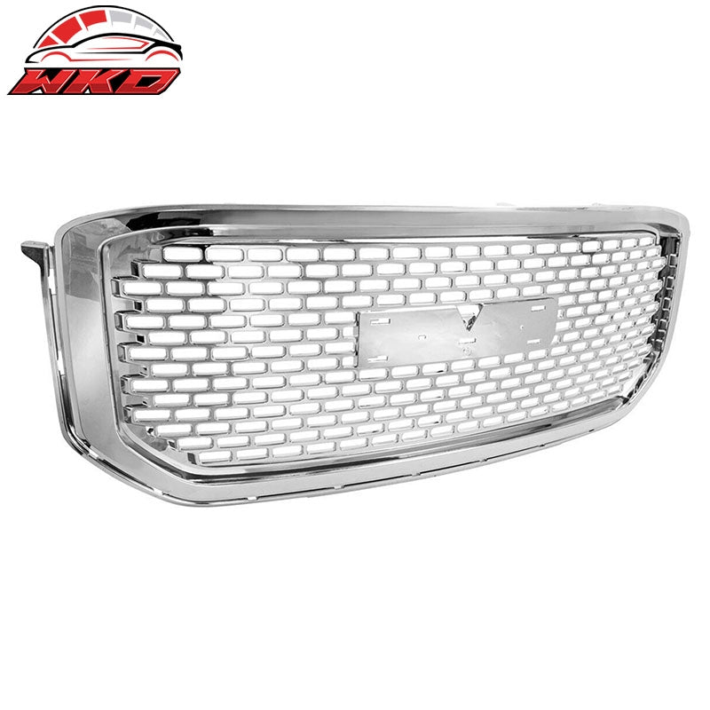 Fits 15-20 GMC Yukon XL Mesh Denali Style Front Bumper Grille Grill ABS Chrome