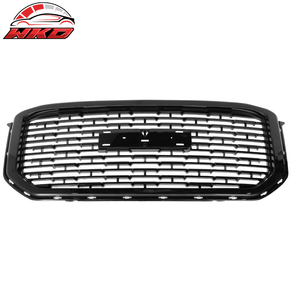 Fits 15-20 GMC Yukon Denali Style Front Bumper Upper Mesh Grille Unpainted ABS